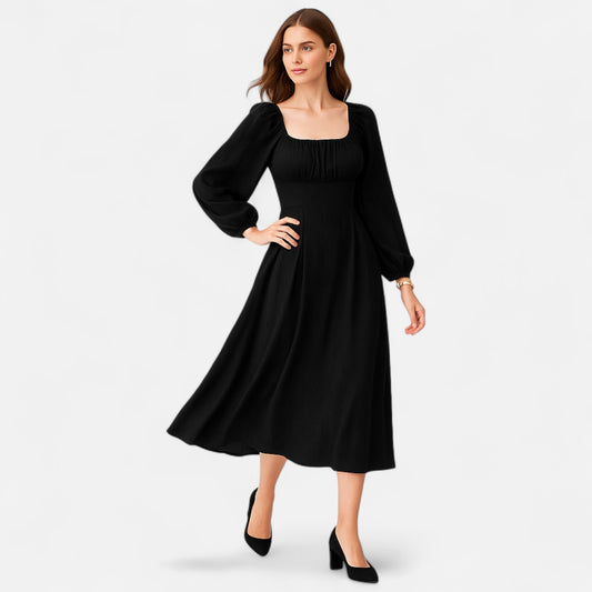 Dorevelle | Women’s Square Neck Dress – Heritage Waist Detail