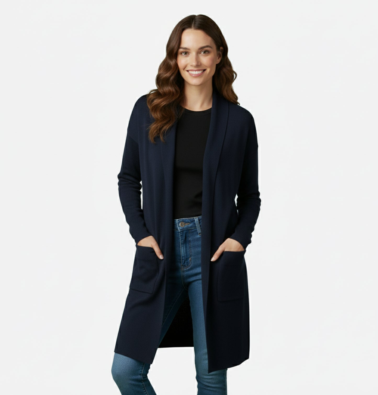 Dorevelle | Women’s Long Knit Cardigan – Effortless Layered Elegance
