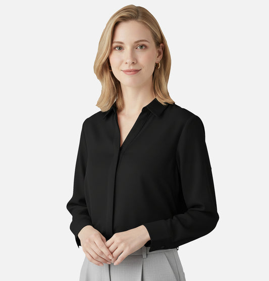 Dorevelle | Women’s Long-Sleeve Blouse – Effortless Classic Grace
