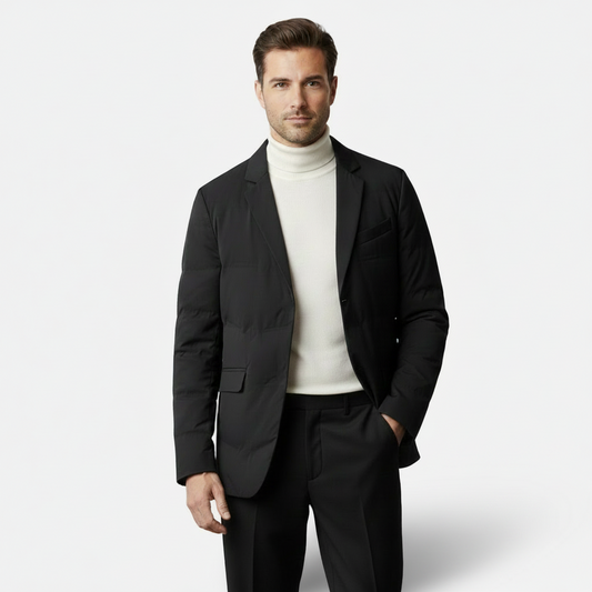 Dorevelle | Men’s Quilted Blazer Jacket – Lightweight Casual Outerwear