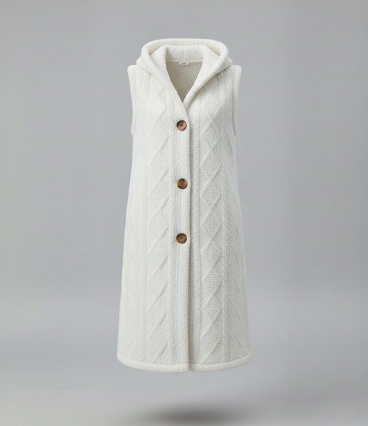 Dorevelle | Women’s Hooded Vest Coat – Elegant All-Season Layering