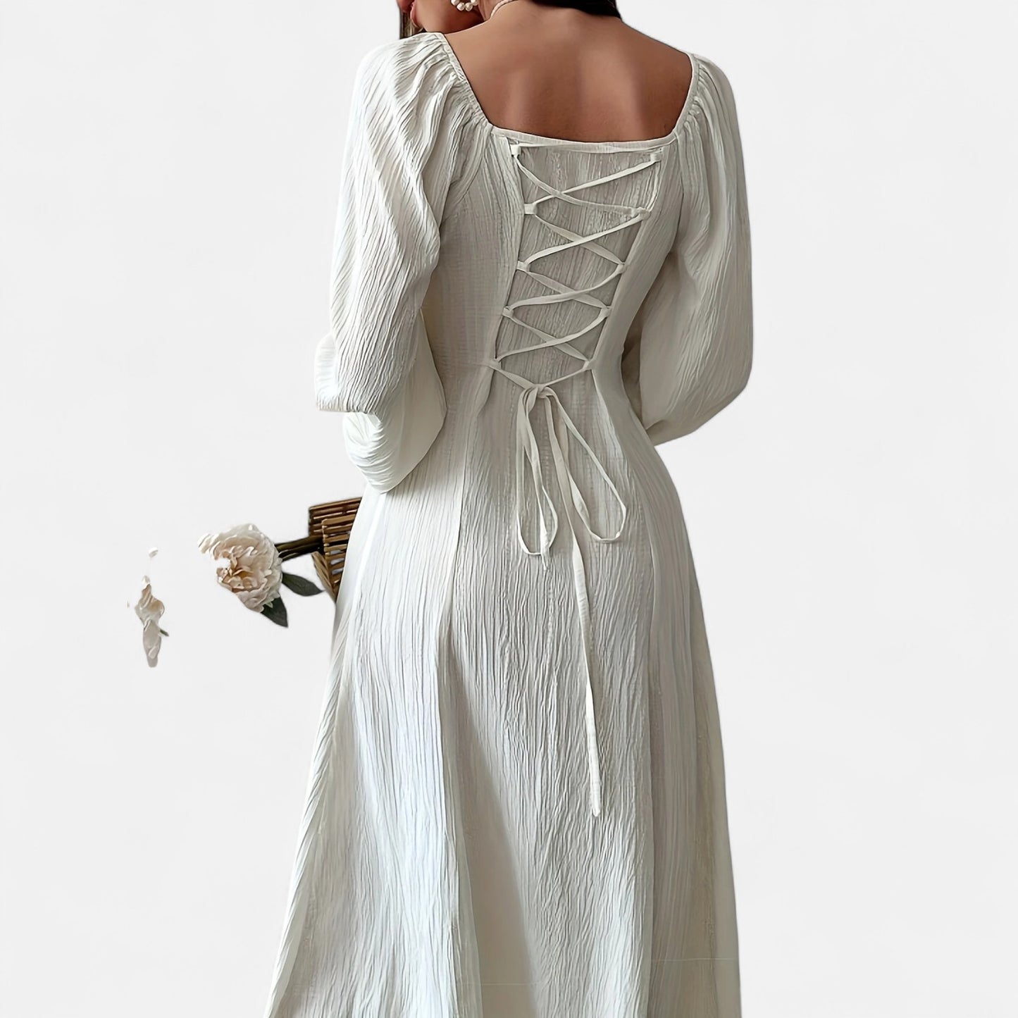 Dorevelle | Women’s Square Neck Dress – Heritage Waist Detail