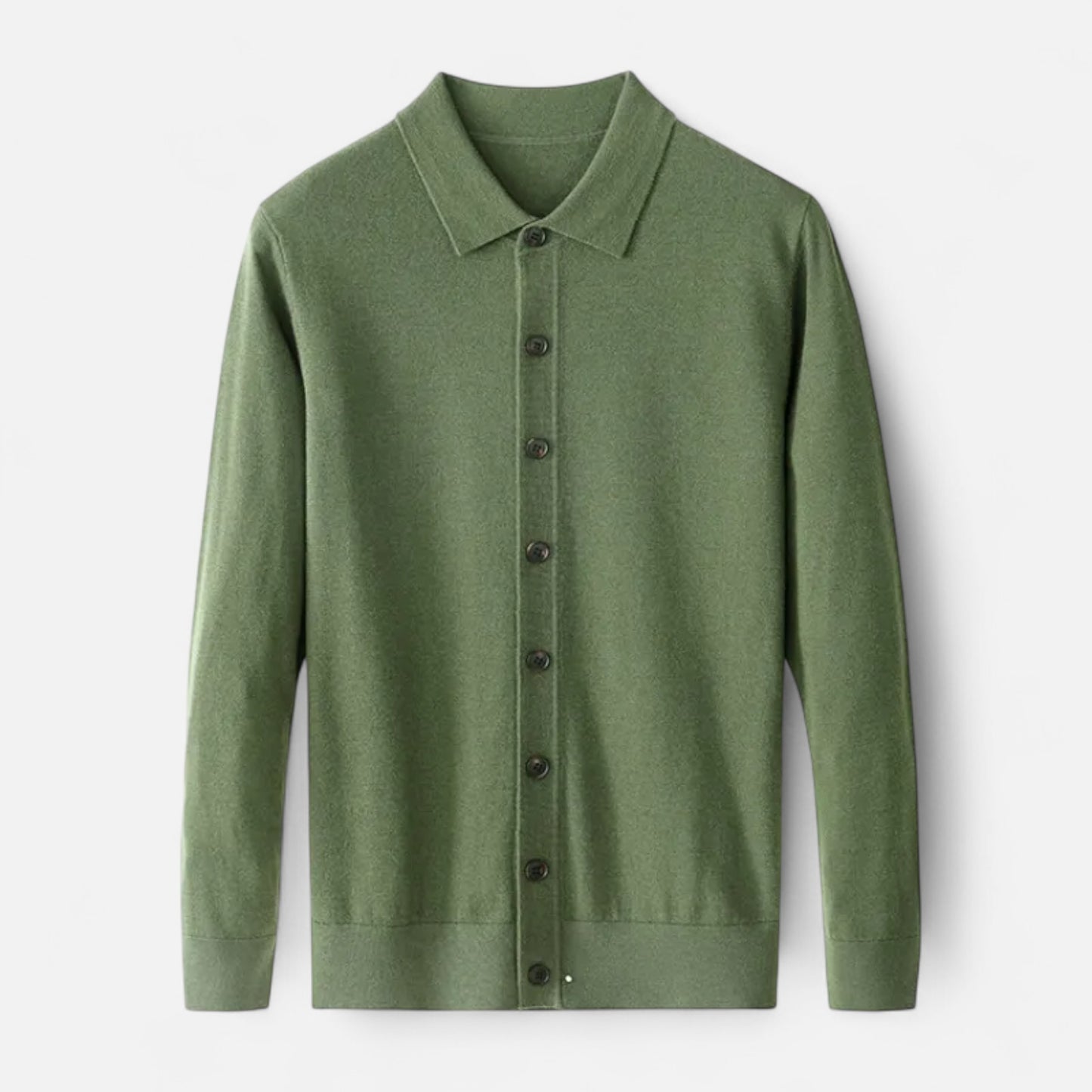 Dorevelle | Men’s Wool Sweater – Fine Yarn Button-Up Classic