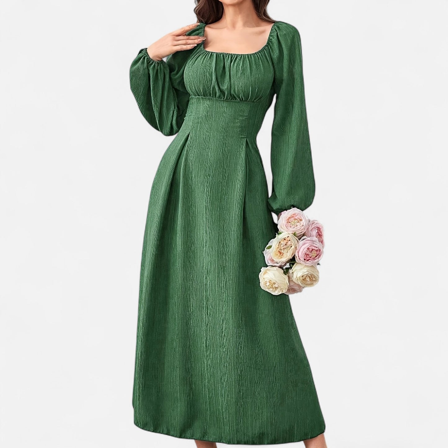 Dorevelle | Women’s Square Neck Dress – Heritage Waist Detail