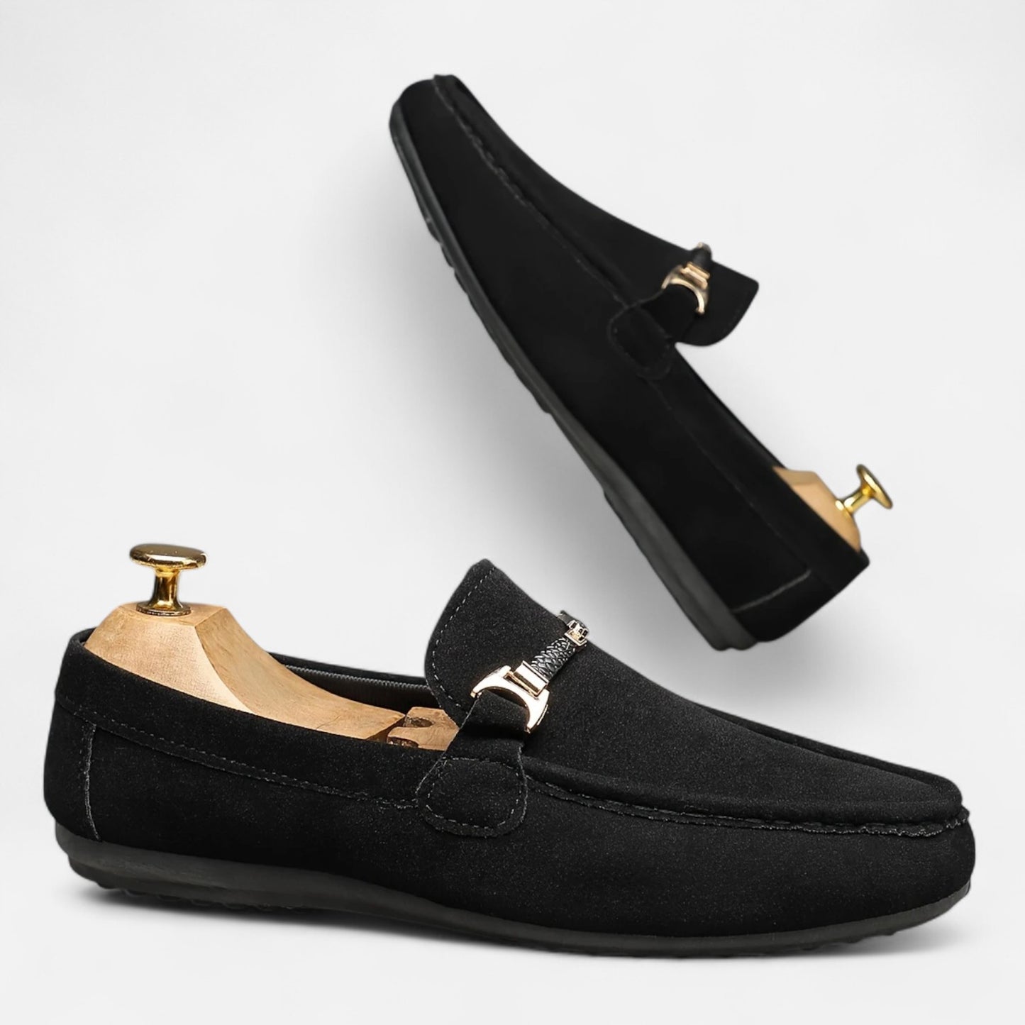 Dorevelle | Men's Slip-On Buckle Loafers