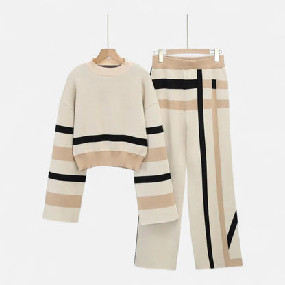 Dorevelle | Women’s Plaid Sweater Set – Heritage Lounge Elegance