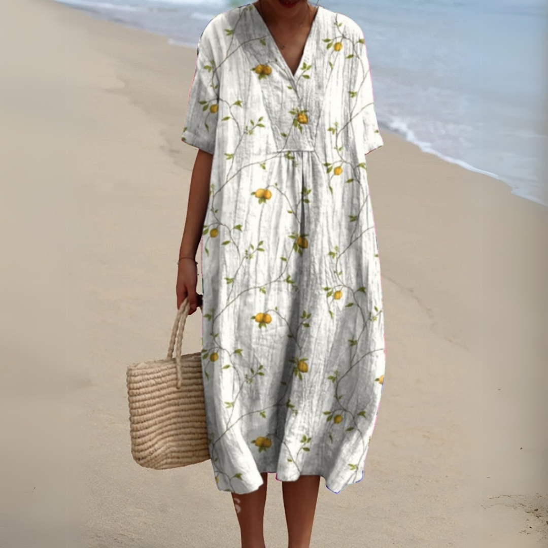 Women Multicolour Floral V-Neck Midi Dress