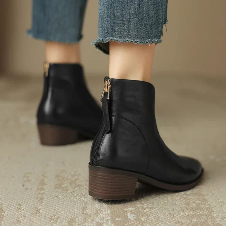 Women Black Pointed Toe Ankle Boot Sneakers