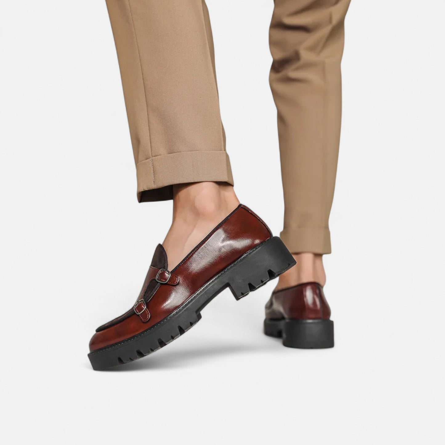 Dorevelle | Men’s Leather Loafers – British Thick-Soled Elegance