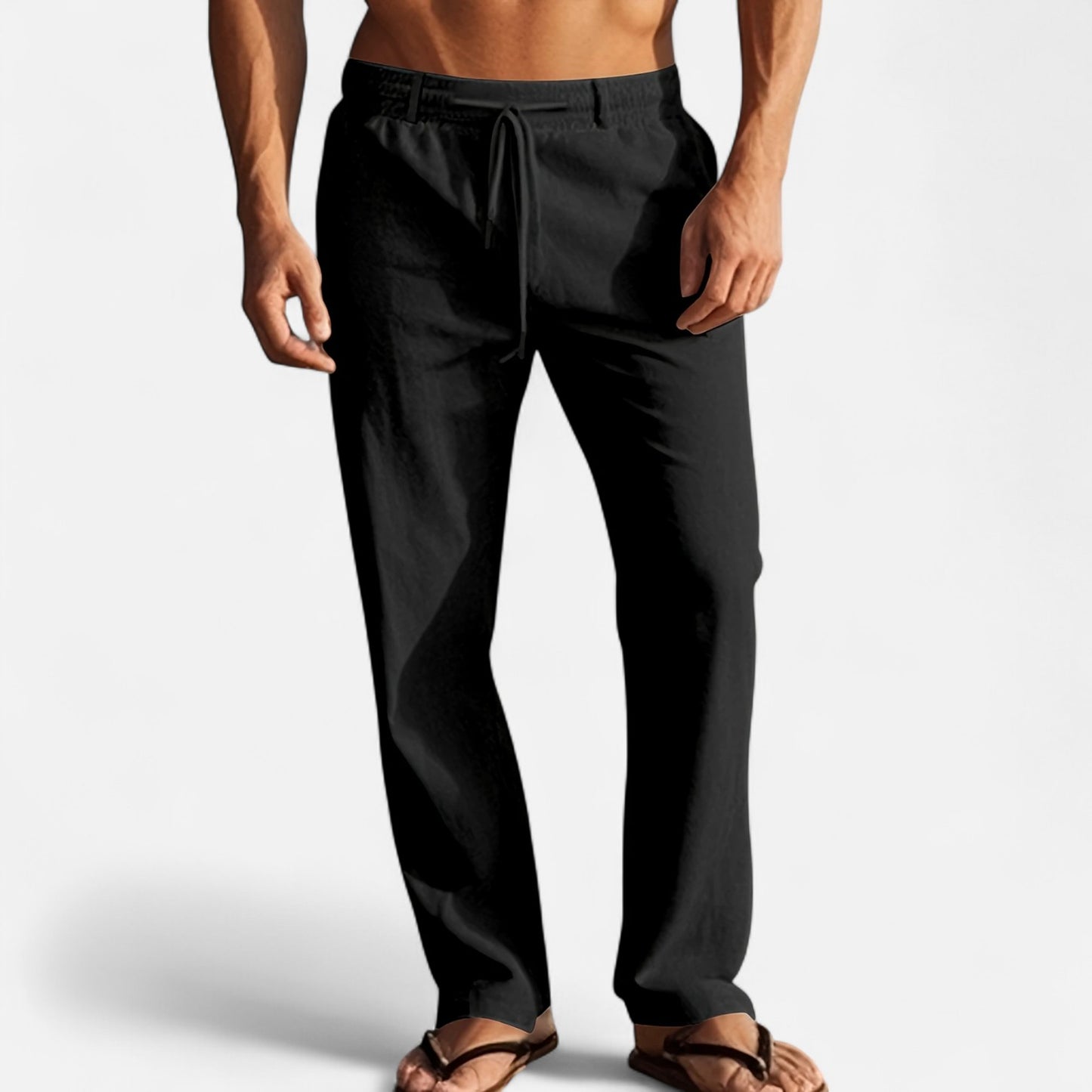 Dorevelle | Men’s Linen Trousers – Riviera Drawstring Ease