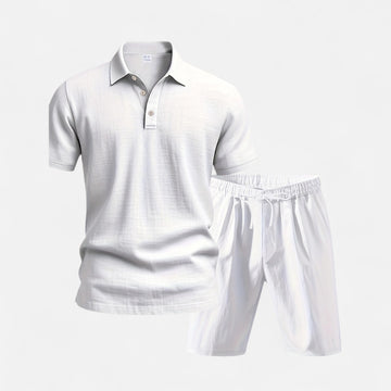 Men’s Linen Shirt and Shorts Set Lightweight Tailored Summer Comfort