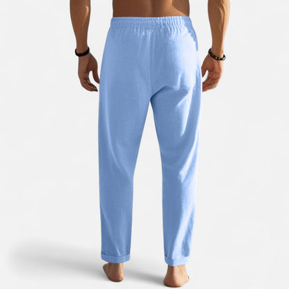 Dorevelle | Men’s Linen Trousers – Riviera Drawstring Ease
