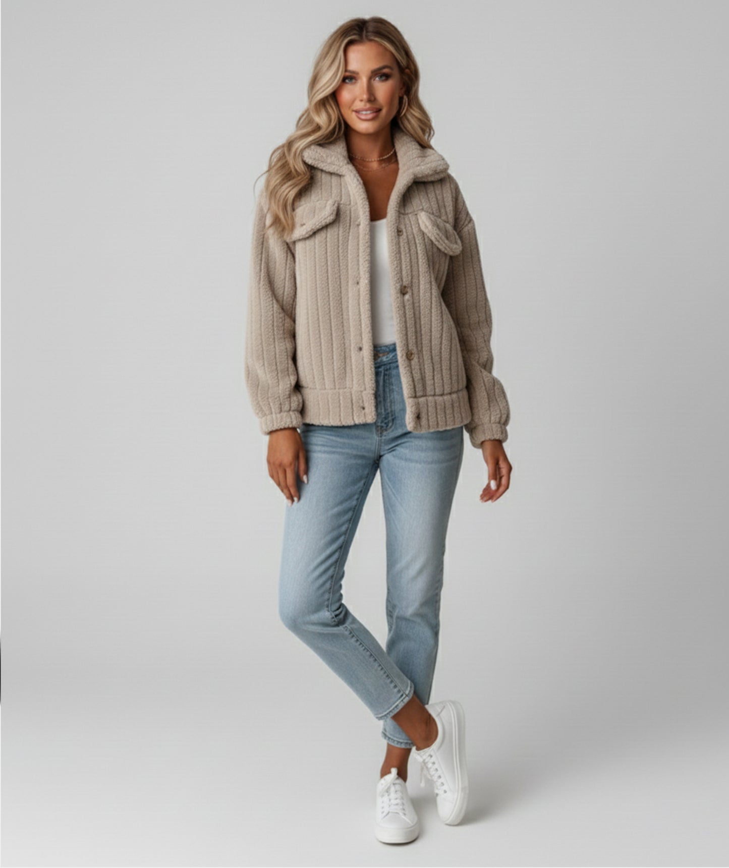 Dorevelle | Teddy Comfort Jacket – Soft & Stylish Layer