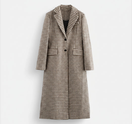 Dorevelle | Women’s Vintage Plaid Coat – Timeless Checkered Style
