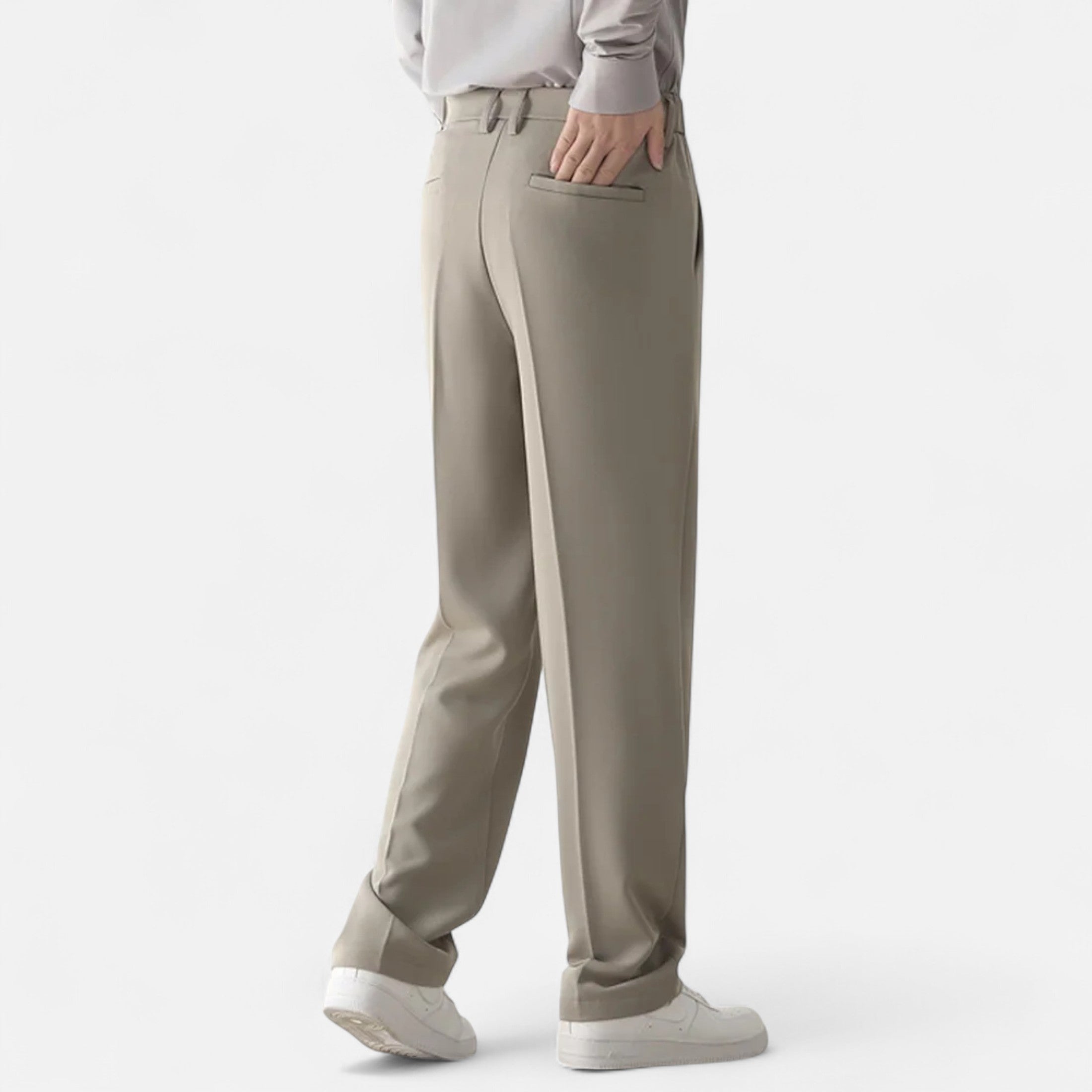 Men’s Wide-Leg Draped Trousers for Autumn Comfort and Style