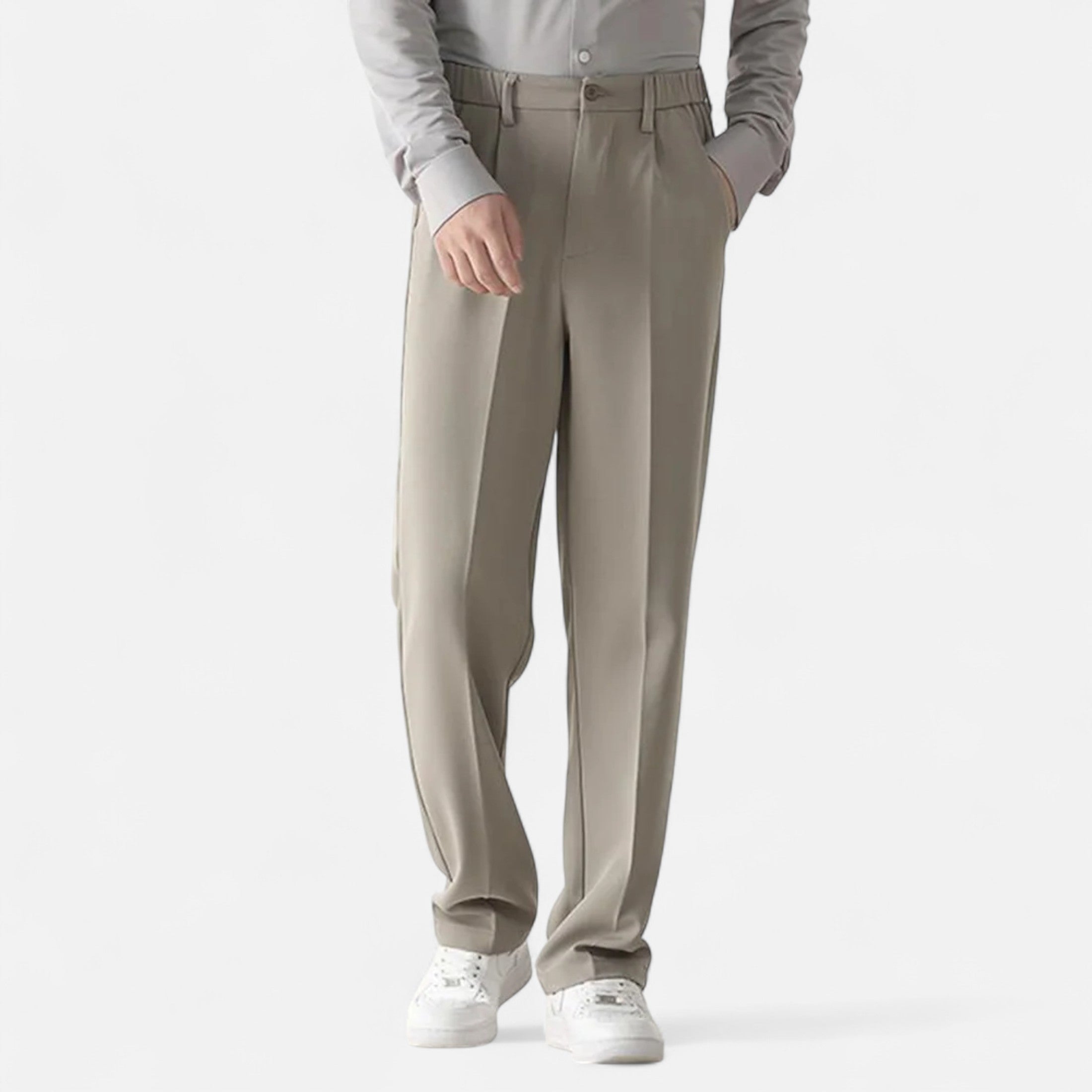 Men’s Wide-Leg Draped Trousers for Autumn Comfort and Style