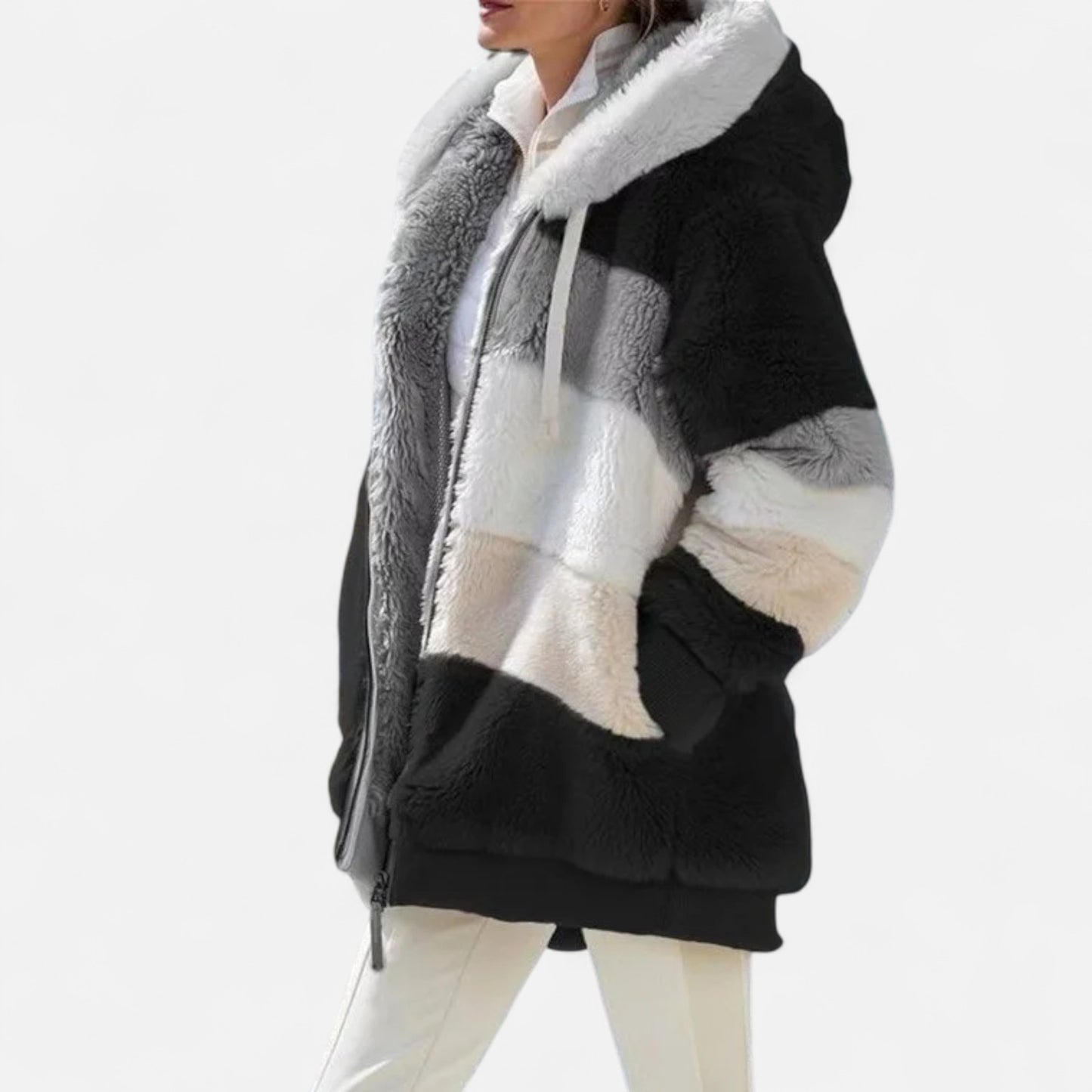 Dorevelle | Women’s Oversized Jacket – Hooded Autumn Winter Elegance