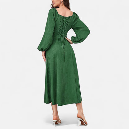 Dorevelle | Women’s Square Neck Dress – Heritage Waist Detail
