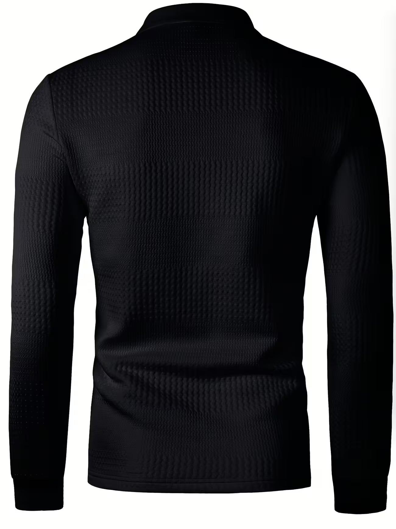 Men's Jacquard Ribbed Long Sleeve Shirt