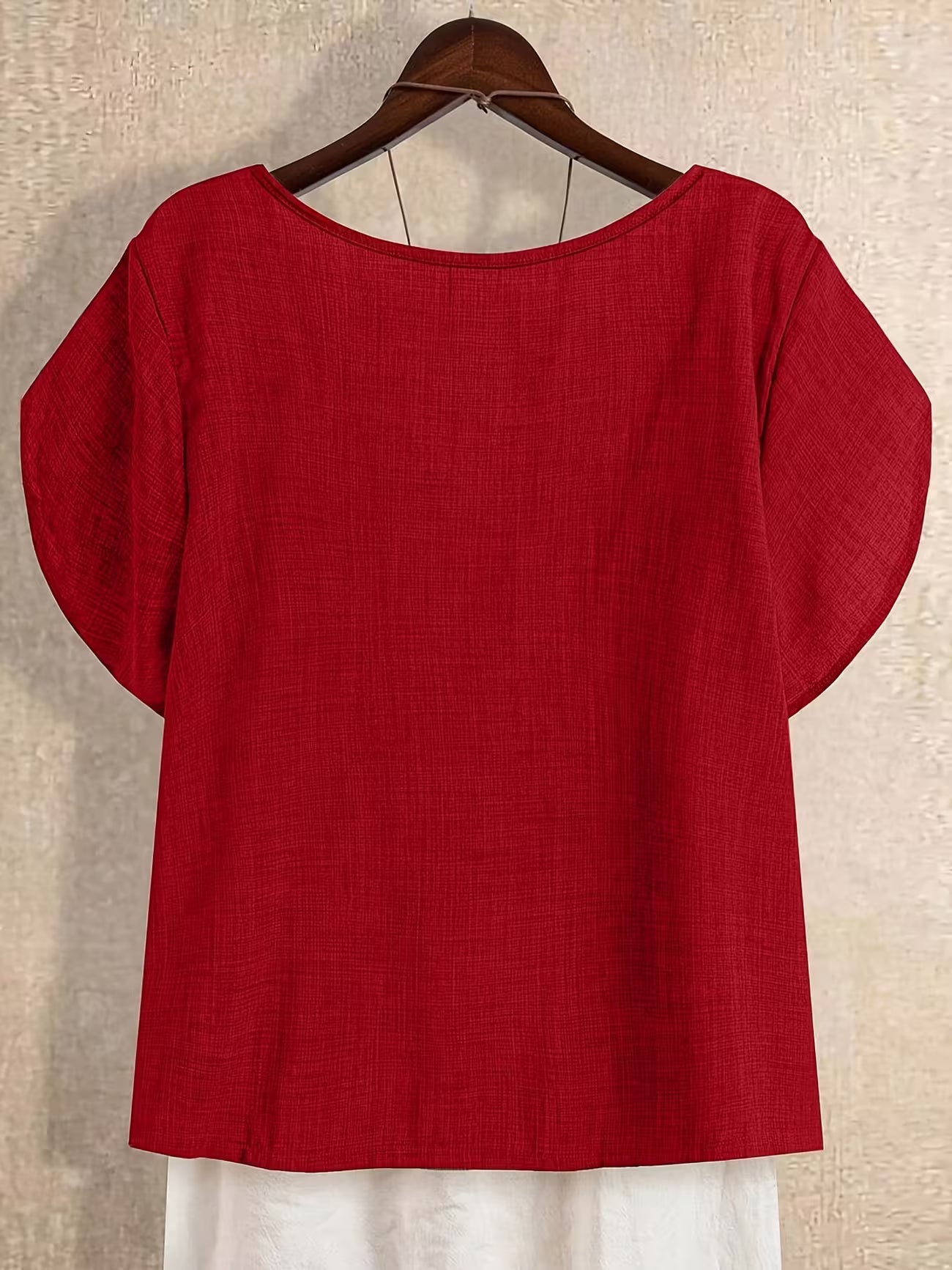 Women's Plus Size Relaxed Summer Button Shirt