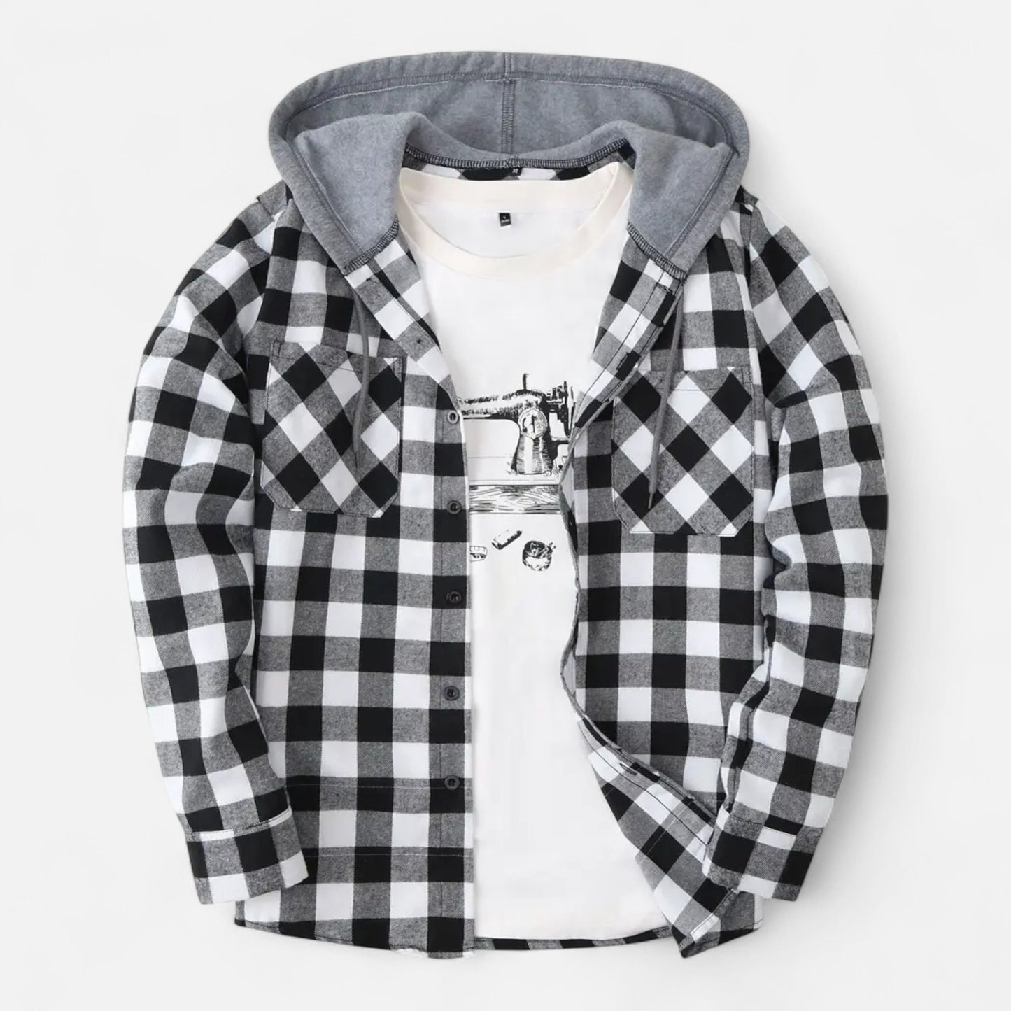 Dorevelle | Men’s Button-Up Hooded Sweater