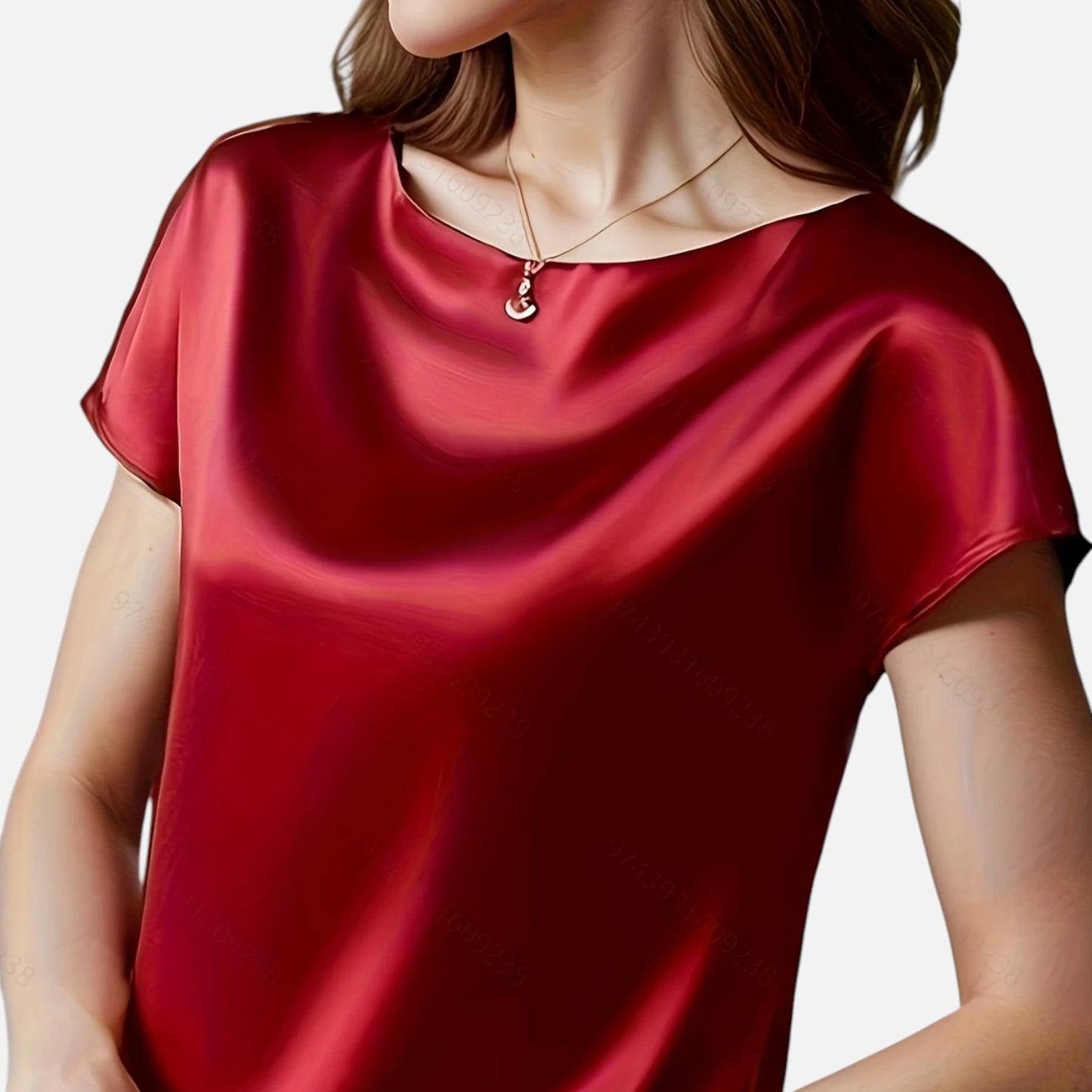 Dorevelle | Women’s Satin Blouse – Short Sleeve Classic