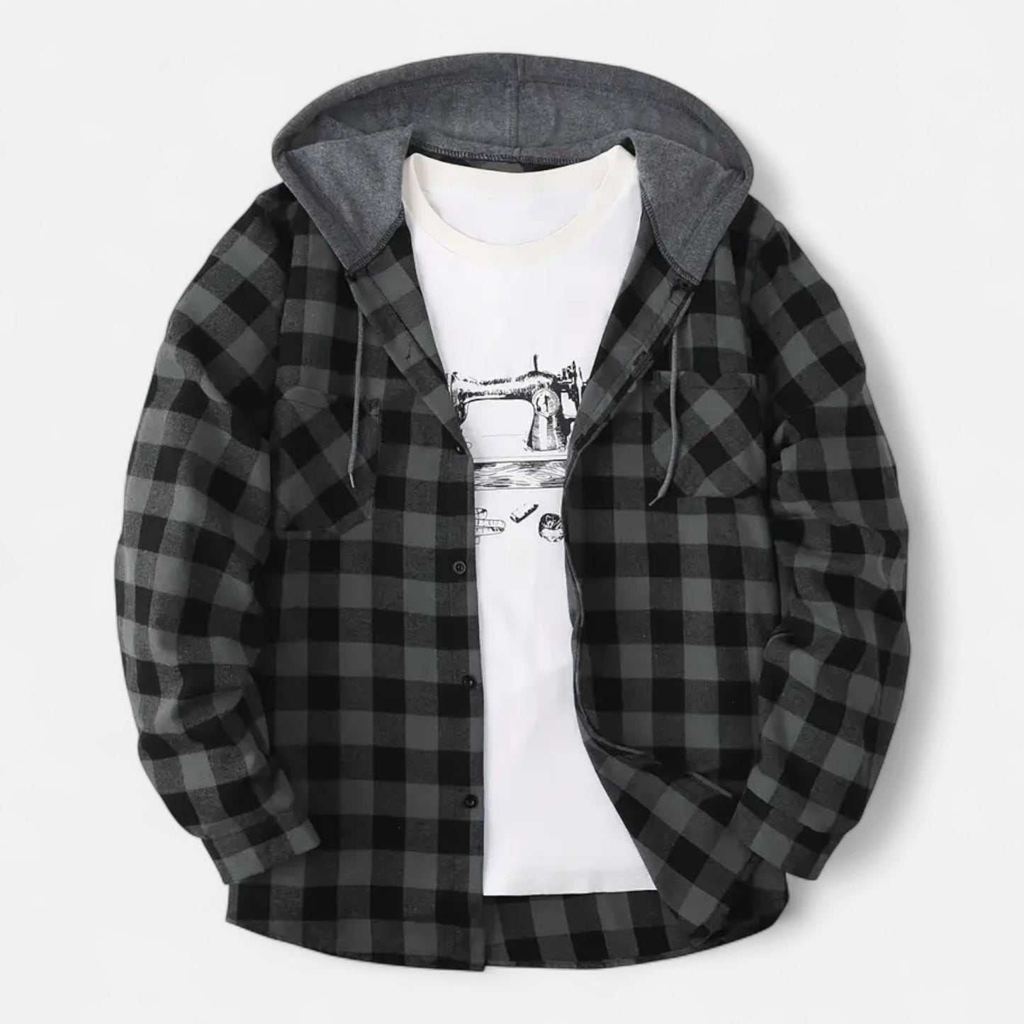 Dorevelle | Men’s Button-Up Hooded Sweater