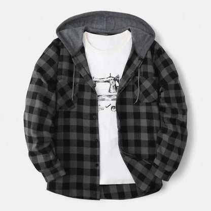 Dorevelle | Men’s Button-Up Hooded Sweater