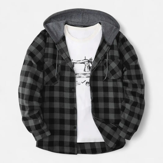 Dorevelle | Men’s Button-Up Hooded Sweater