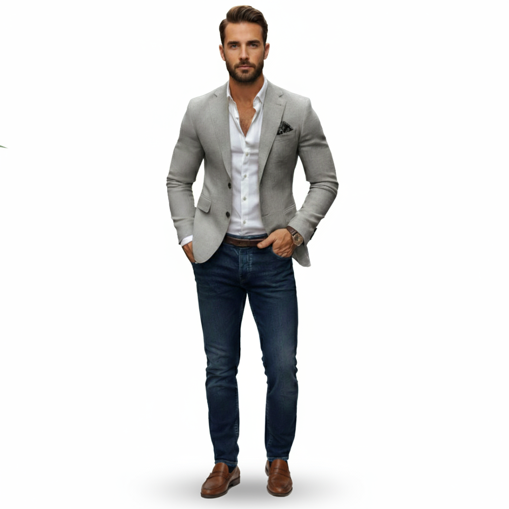 Dorevelle | Men’s Knitted Blazer Cardigan – Timeless Knit Tailoring