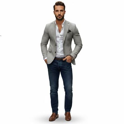 Dorevelle | Men’s Knitted Blazer Cardigan – Timeless Knit Tailoring