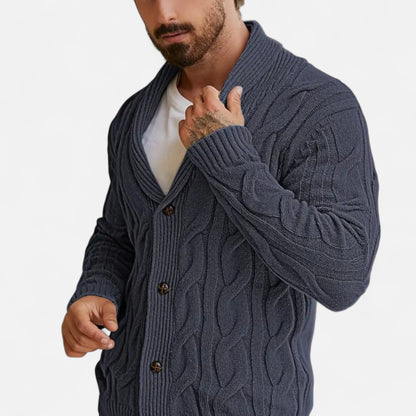 Dorevelle | Men’s Geometric Knit Cardigan Sweater