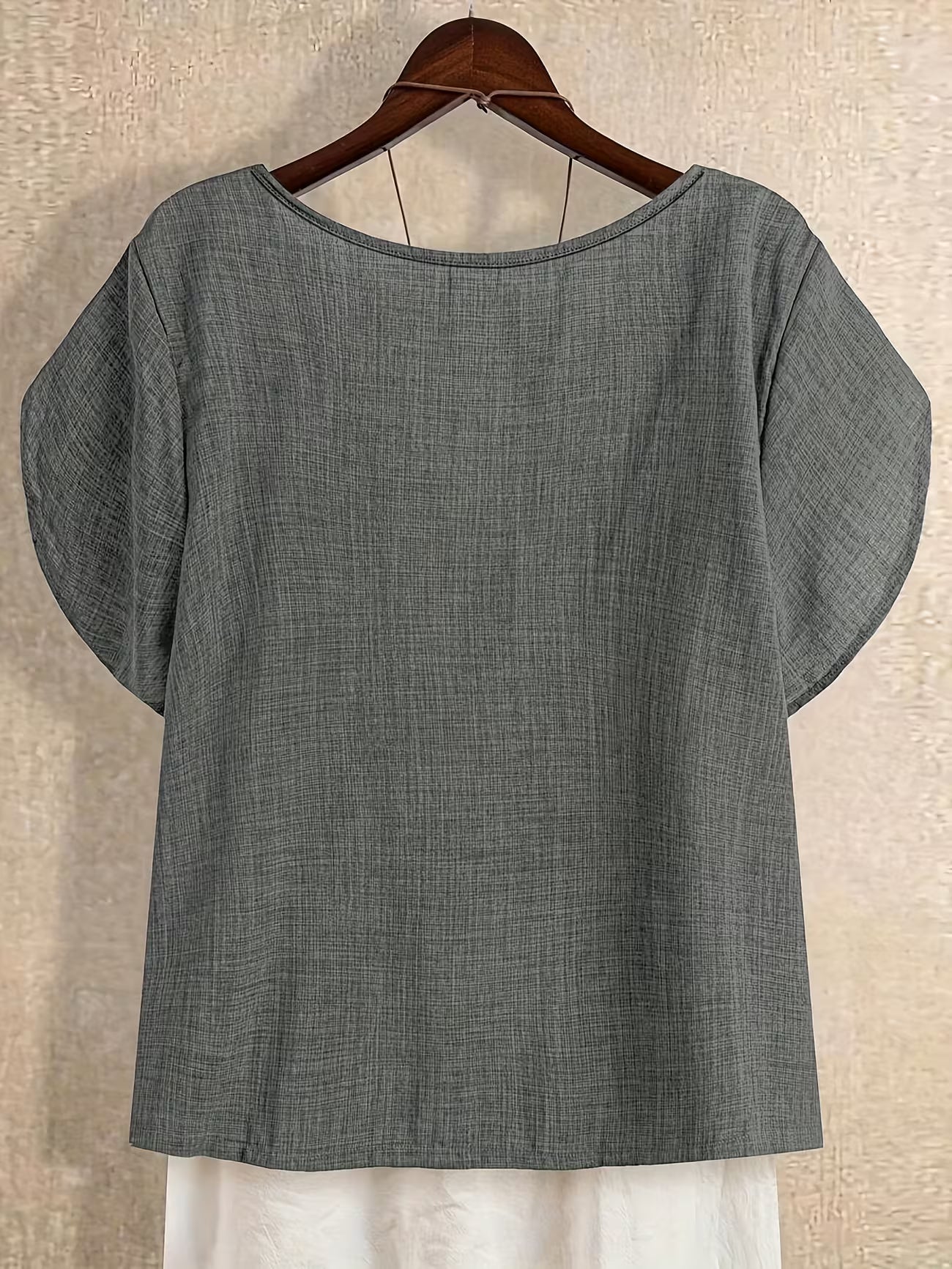 Women's Plus Size Relaxed Summer Button Shirt
