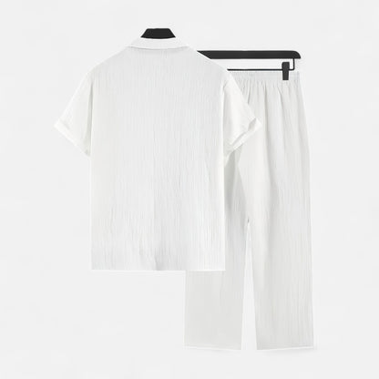 Dorevelle | Men’s Linen Set – Riviera Button-Up Ease