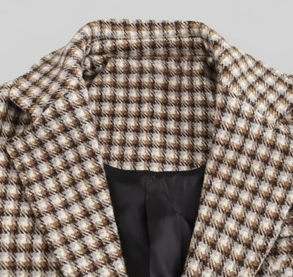 Dorevelle | Women’s Vintage Plaid Coat – Timeless Checkered Style
