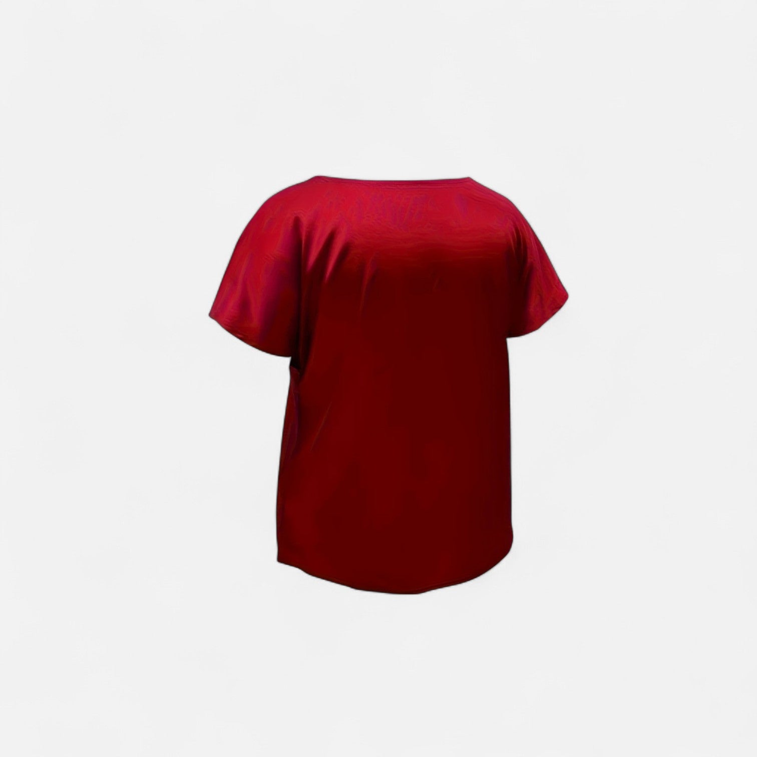 Women’s Short Sleeve Satin Blouse in Vibrant Purple
