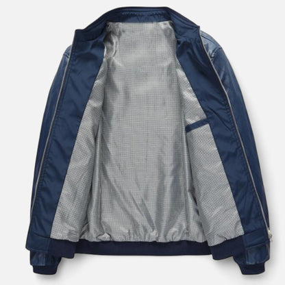 Dorevelle | Men’s Leather Bomber – Stand Collar Elegance