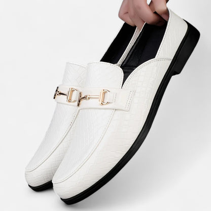 Dorevelle | Men’s Dress Loafers – Buckled Round Toe Classic
