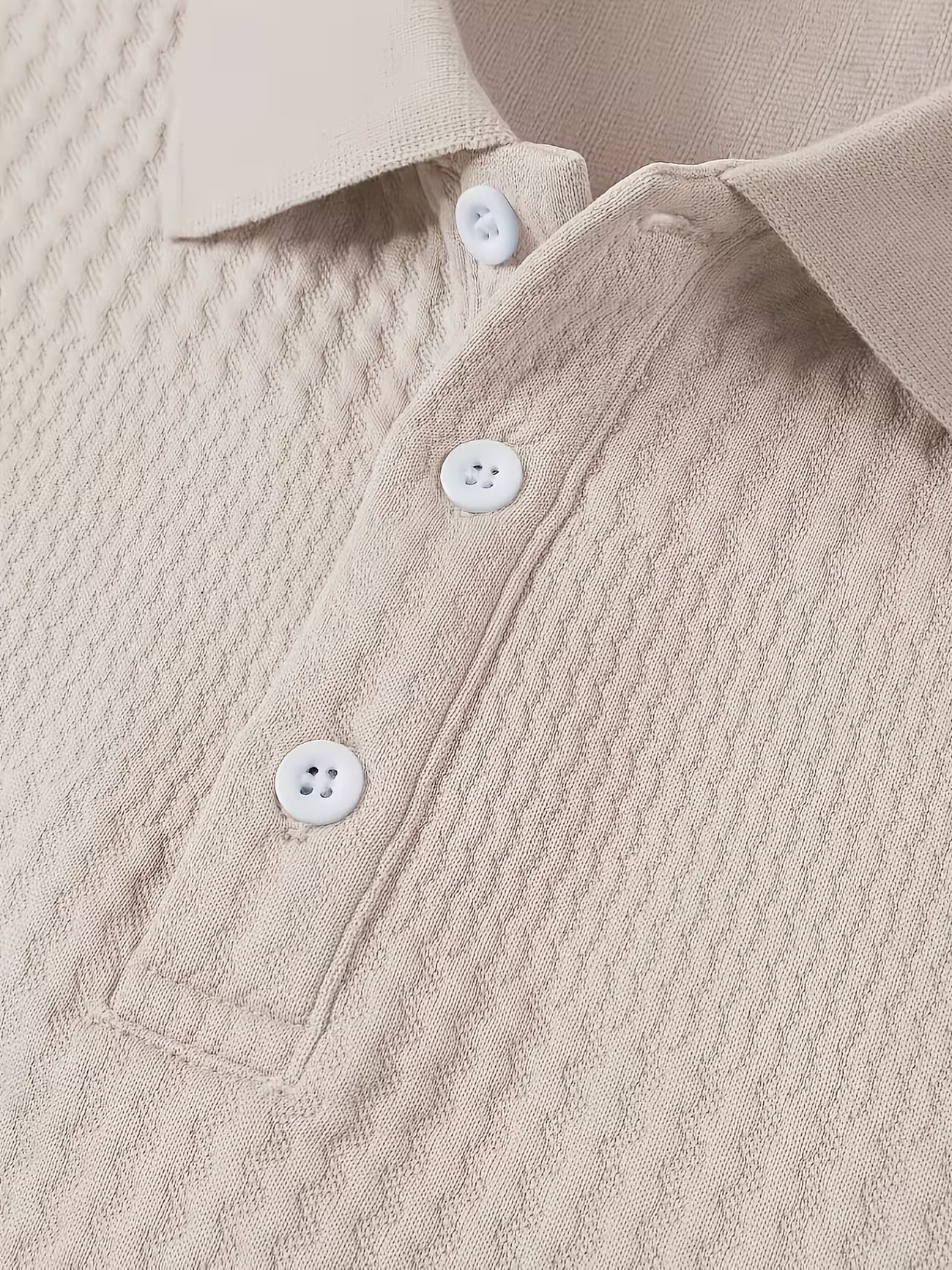 Men's Jacquard Ribbed Long Sleeve Shirt