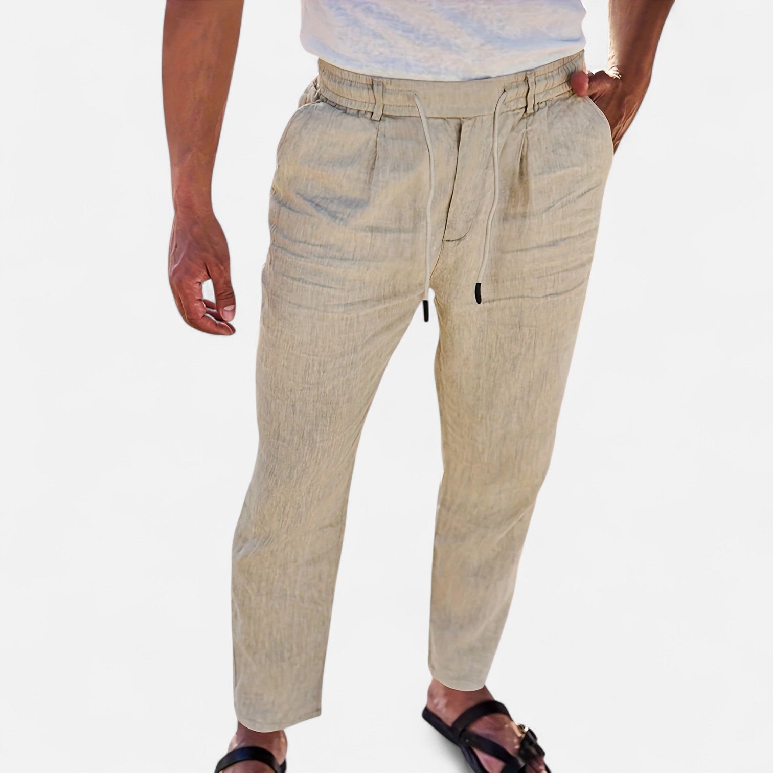Men’s Lightweight Linen Trousers with Relaxed Heritage Fit