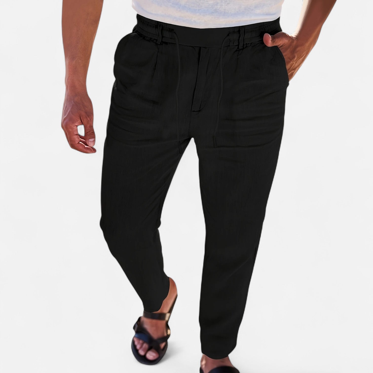 Men’s Lightweight Linen Trousers with Relaxed Heritage Fit
