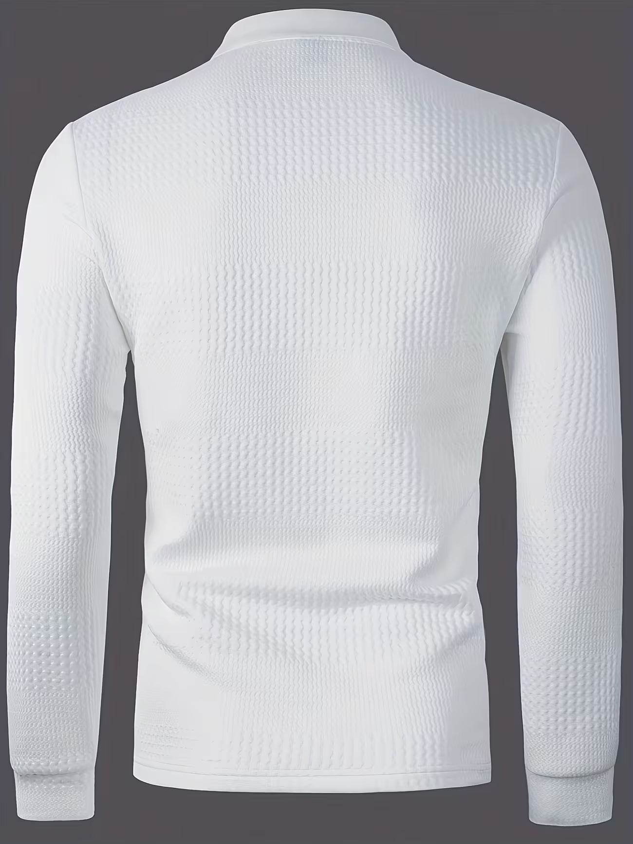 Men's Jacquard Ribbed Long Sleeve Shirt