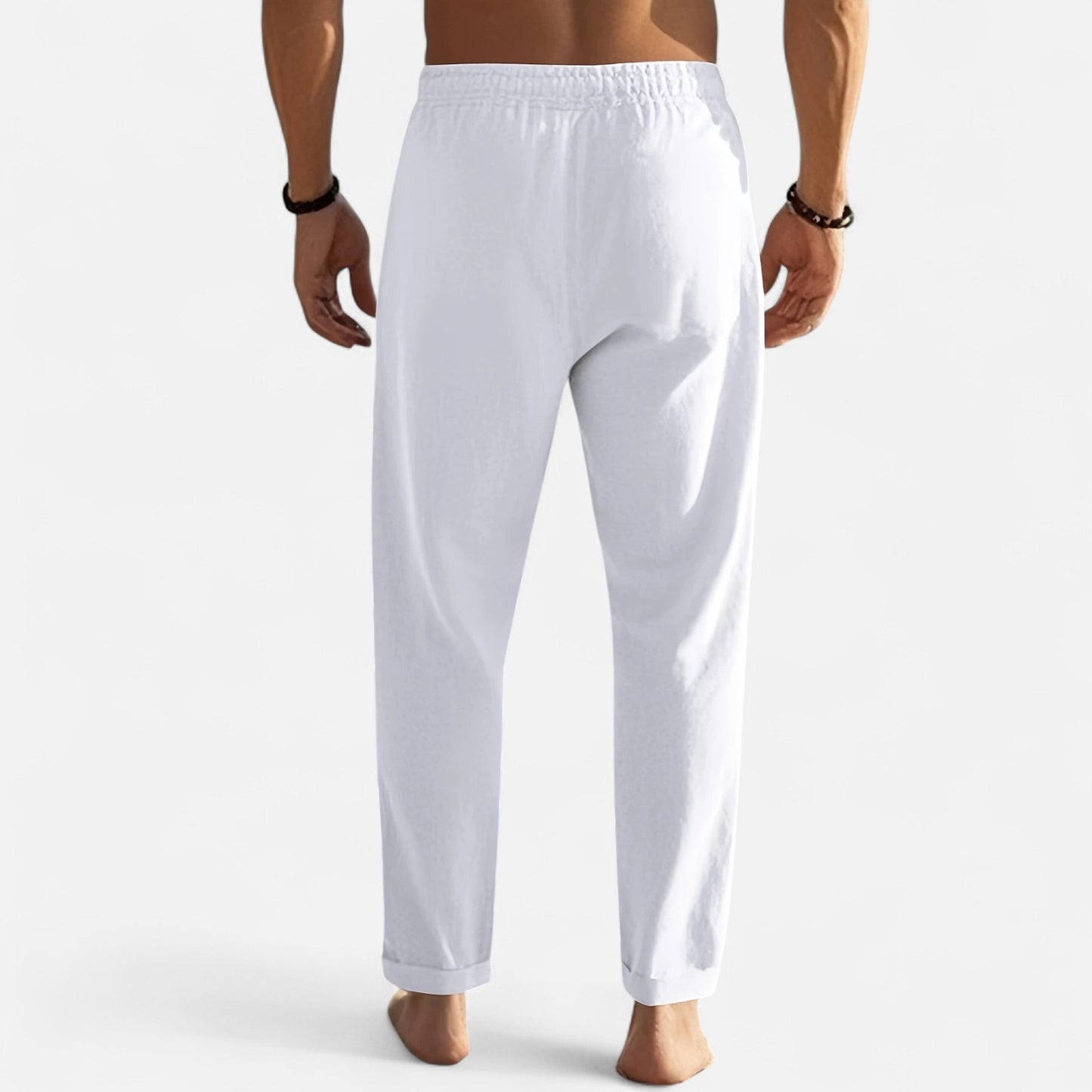 Dorevelle | Men’s Linen Trousers – Riviera Drawstring Ease
