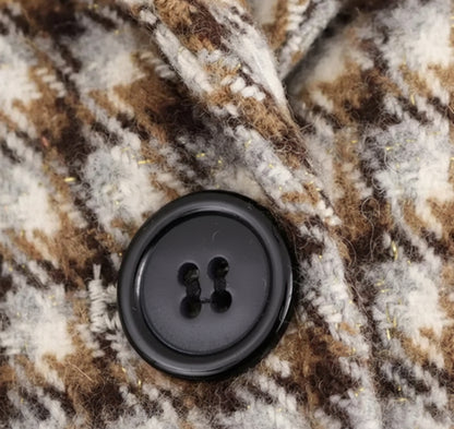Dorevelle | Women’s Vintage Plaid Coat – Timeless Checkered Style
