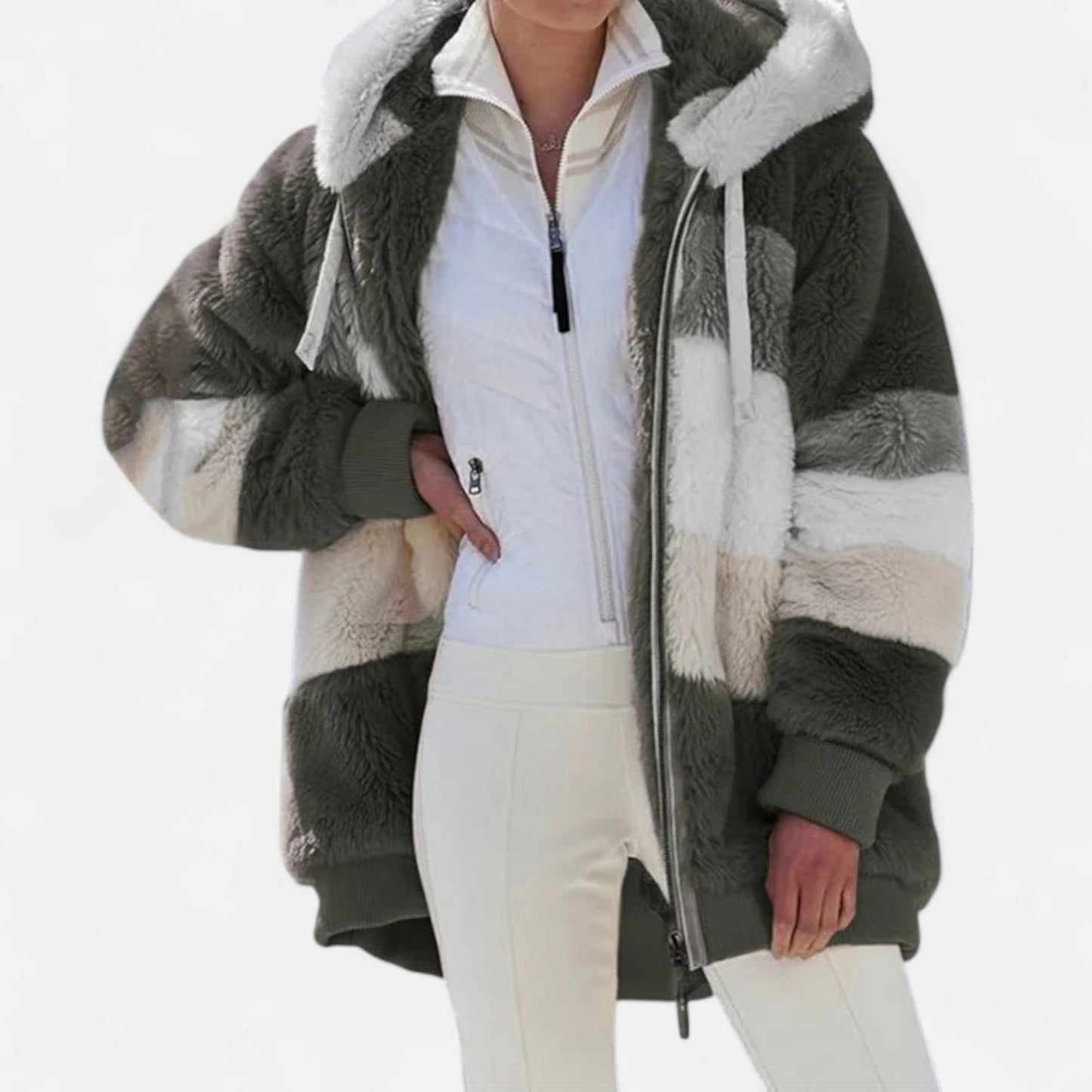 Dorevelle | Women’s Oversized Jacket – Hooded Autumn Winter Elegance