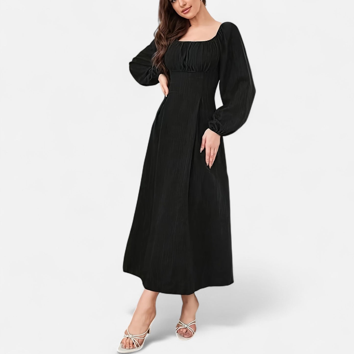 Dorevelle | Women’s Square Neck Dress – Heritage Waist Detail
