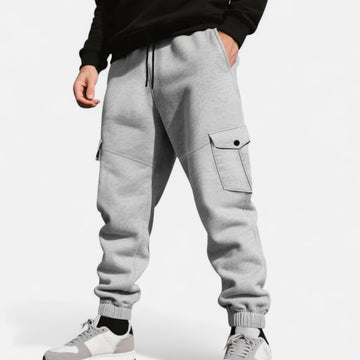 Men’s Relaxed Fit Ankle-Banded Cargo Pants with Utility Pockets