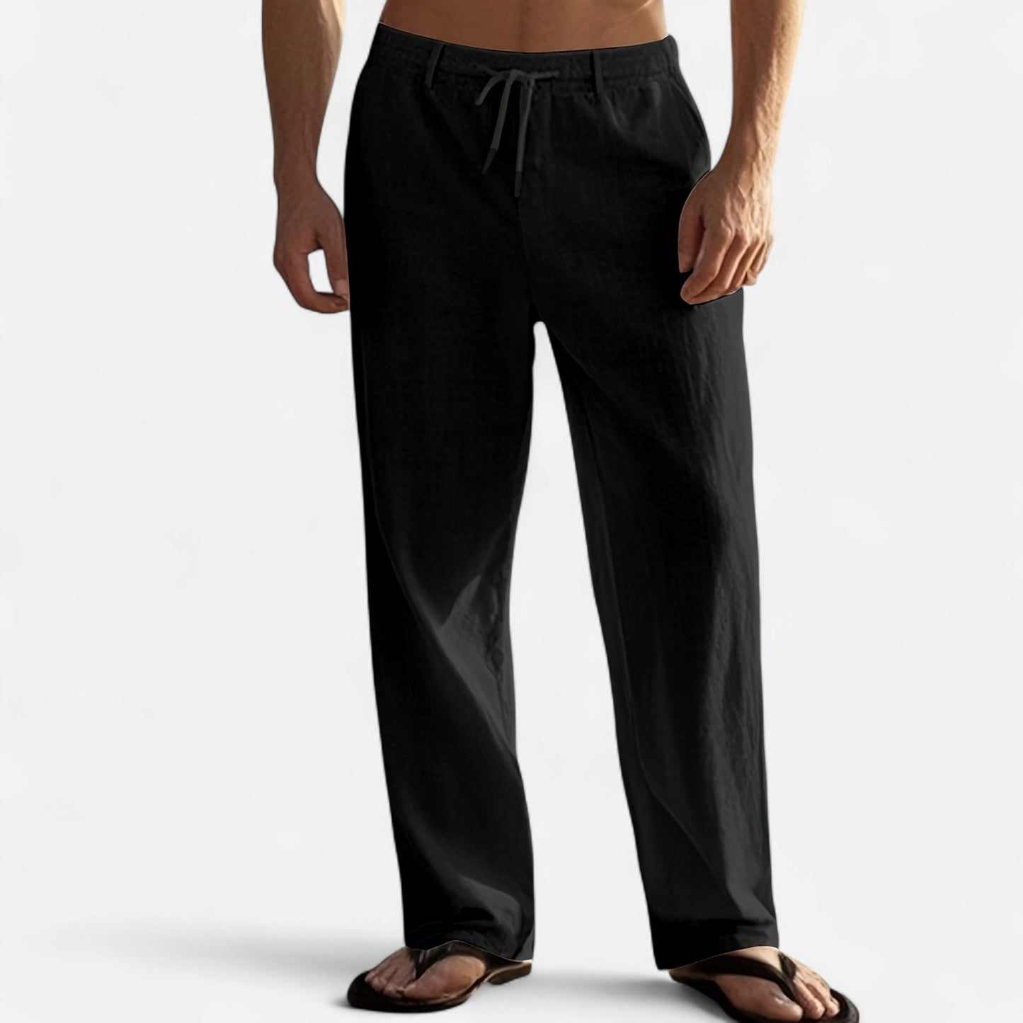 Dorevelle | Men’s Linen Trousers – Riviera Drawstring Ease