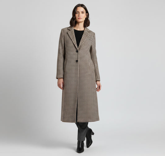 Dorevelle | Women’s Vintage Plaid Coat – Timeless Checkered Style