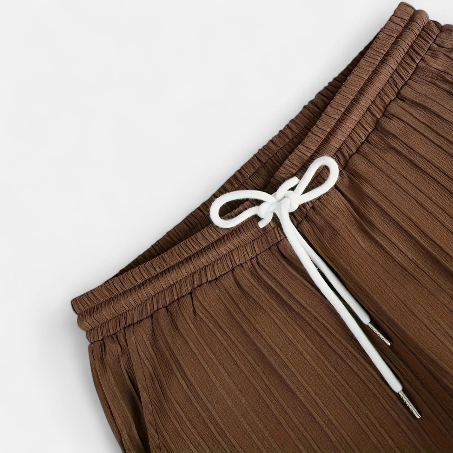 Men’s Lightweight Linen Blend Summer Shirt and Drawstring Trousers Set